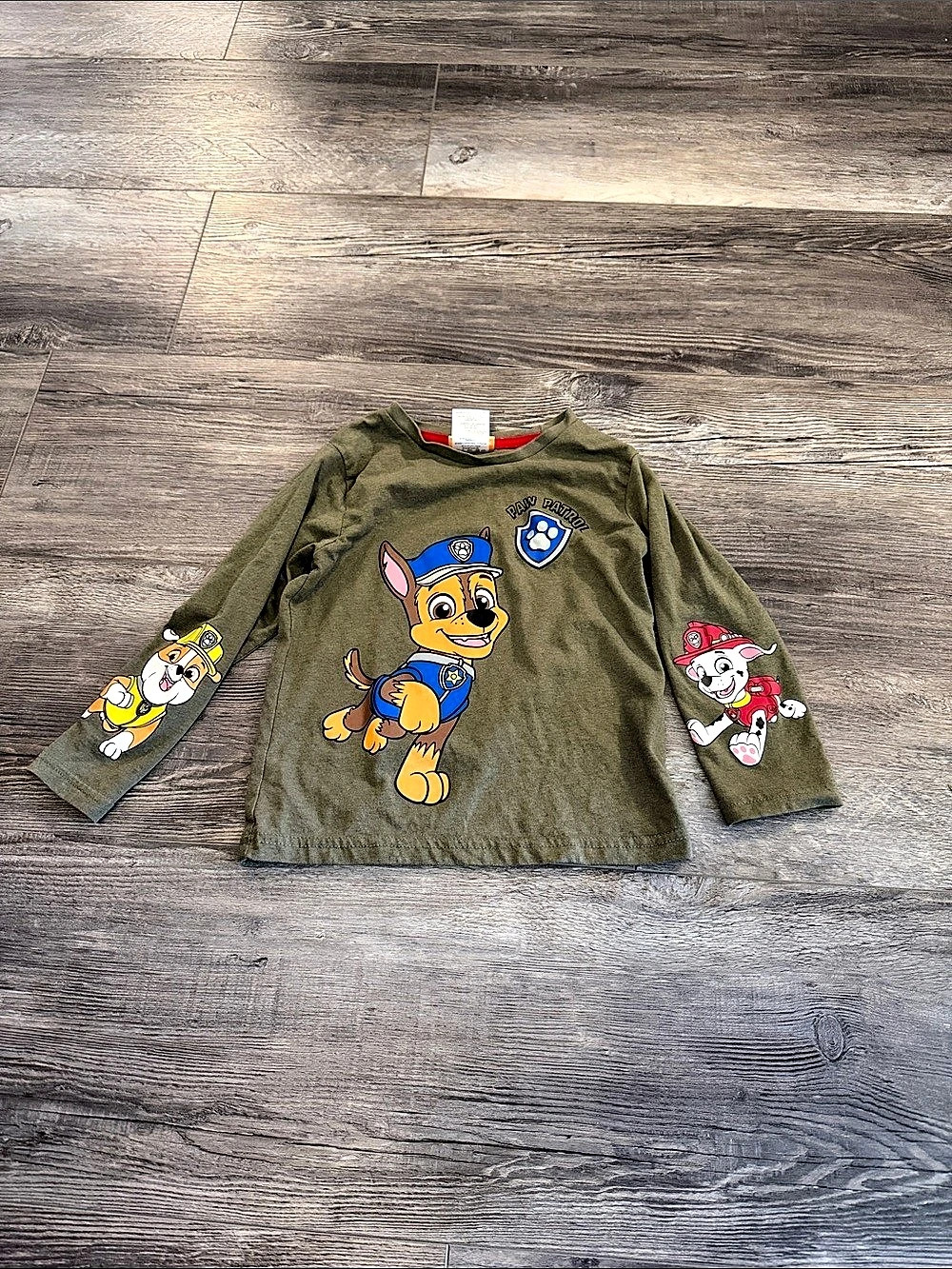 Nickelodeon PAW Patrol Long Sleeve Shirt Green Boys 5T Like New